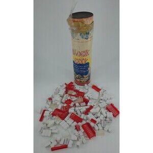 Vintage Block City Plastic Building Set w/Canister Tri State B500 1950s 250 Pc